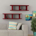 [120.145.431] Serik Bookcase - Burgundy