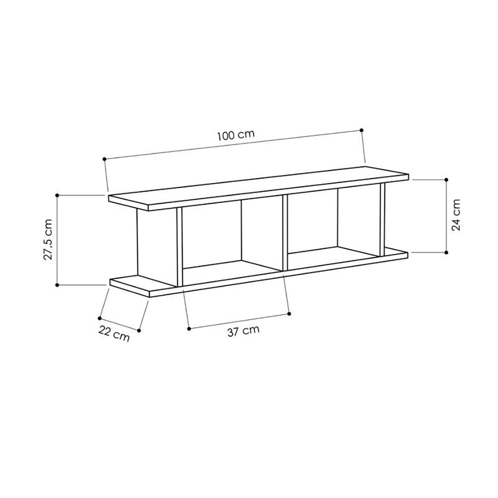 [120.145.431] Serik Bookcase - Burgundy