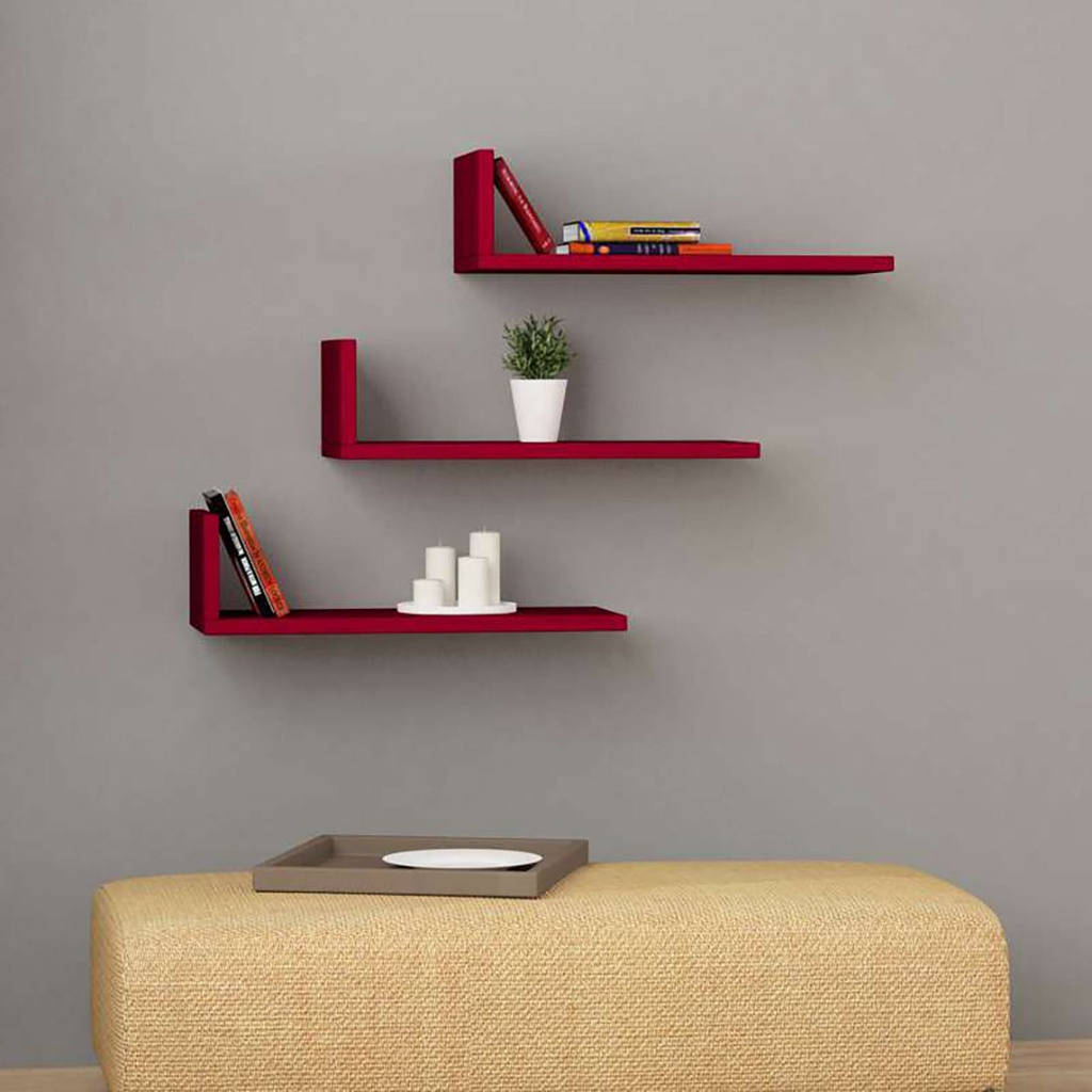 [120.147.433] Trabzon L- Model Shelf - Burgundy