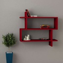 [120.152.432] Tunceli Paralel Bookcase - Burgundy