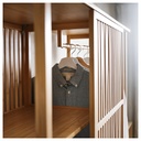 [804.394.69] NORDKISA open wardrobe with sliding door, bamboo, 120x186 cm