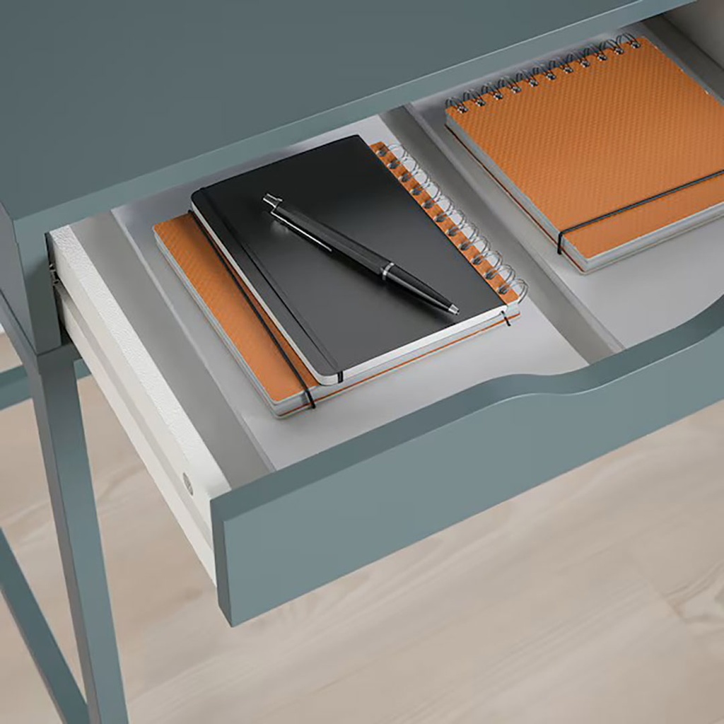 [604.838.06] ALEX Desk Grey-Turquoise 132X58 cm