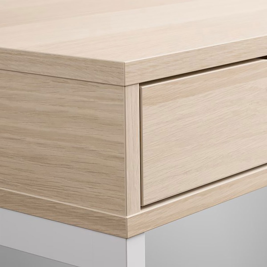 [904.735.61] ALEX Desk White Stained, Oak Effect 100X48 cm