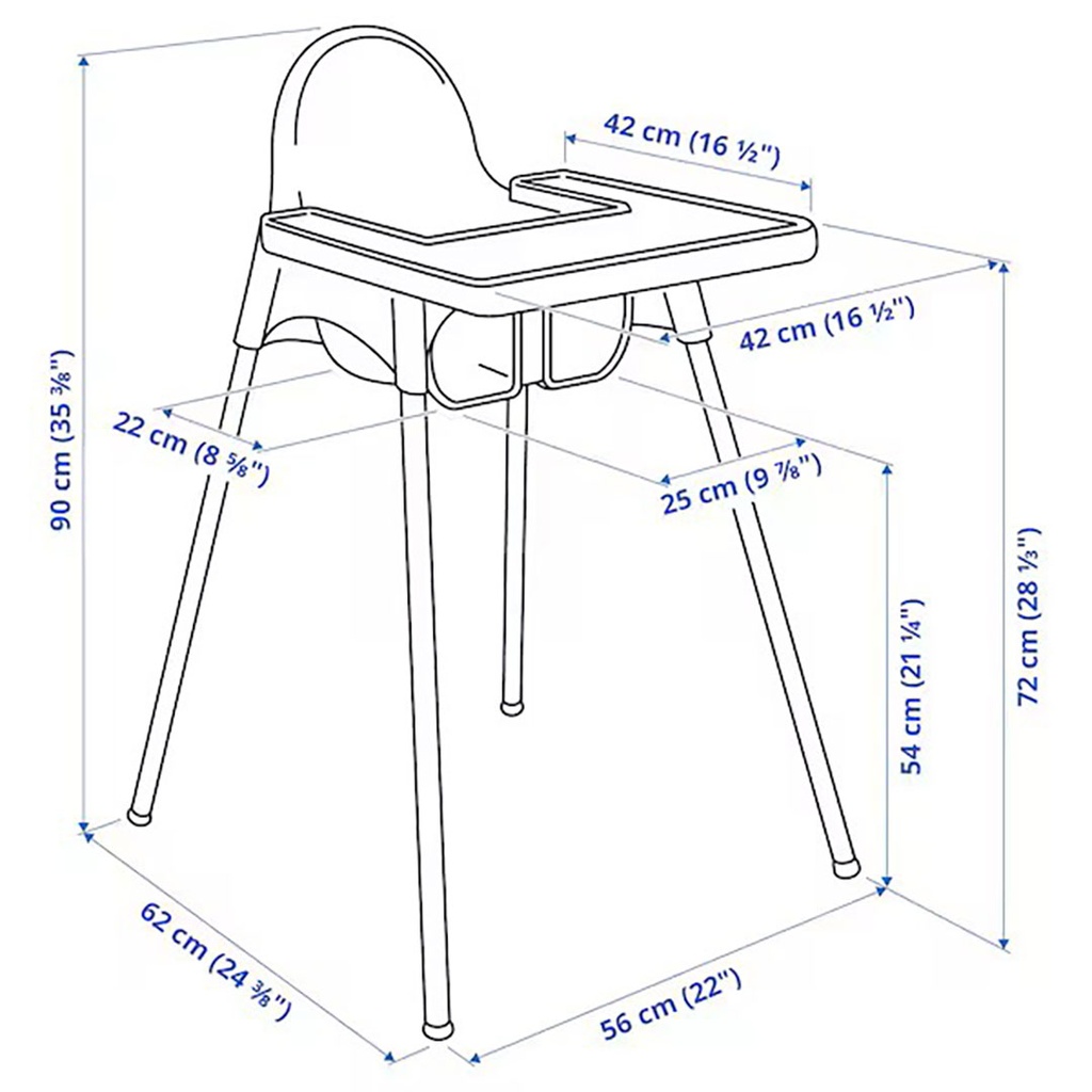 [201.690.74] ANTILOP High Chair Tray, White