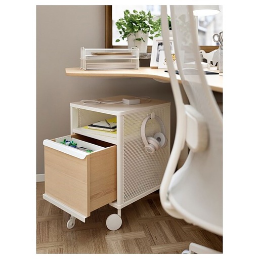 IKEA BEKANT Storage Unit on Castors, Mesh White, 41X61 cm