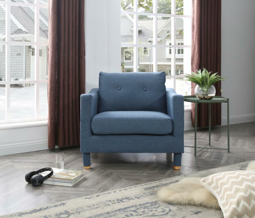 ZAIRE Blue Sofa Set ( 3 + 2+ 1 Seater)