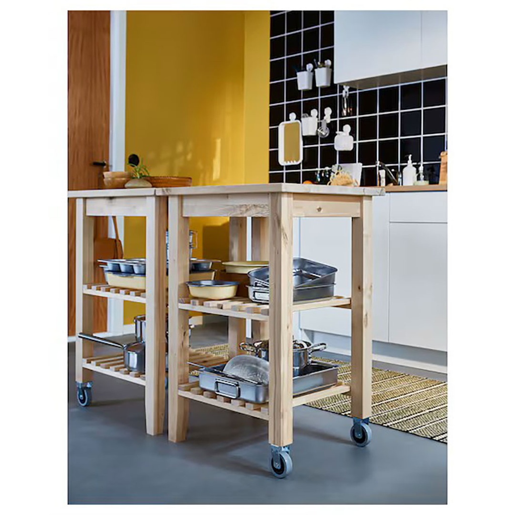 [102.403.49] BEKVAM kitchen trolley birch 58x50 cm