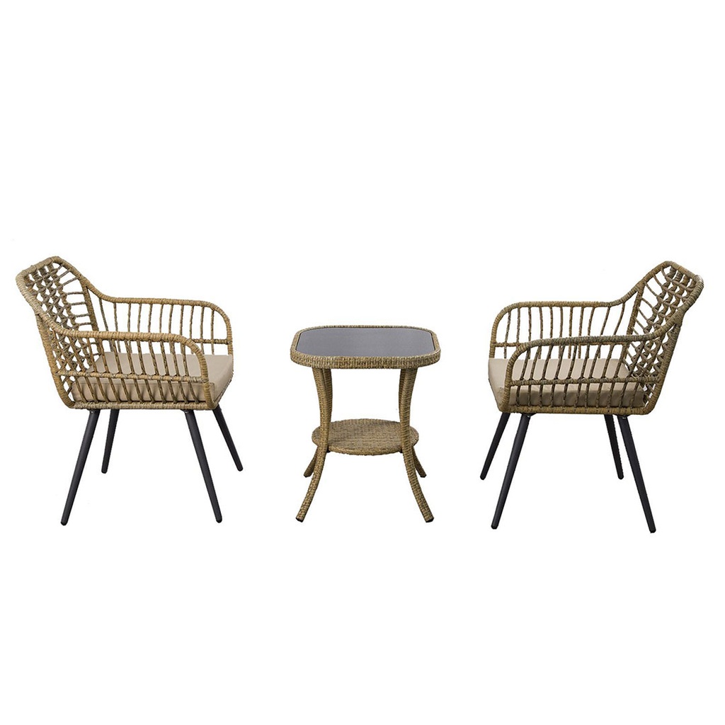 [101.44.100] DAVE Outdoor steel frame, PE-Rattan Chair