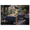 BATSKAR closed kitchen unit, outdoor/dark grey, 120x60 cm