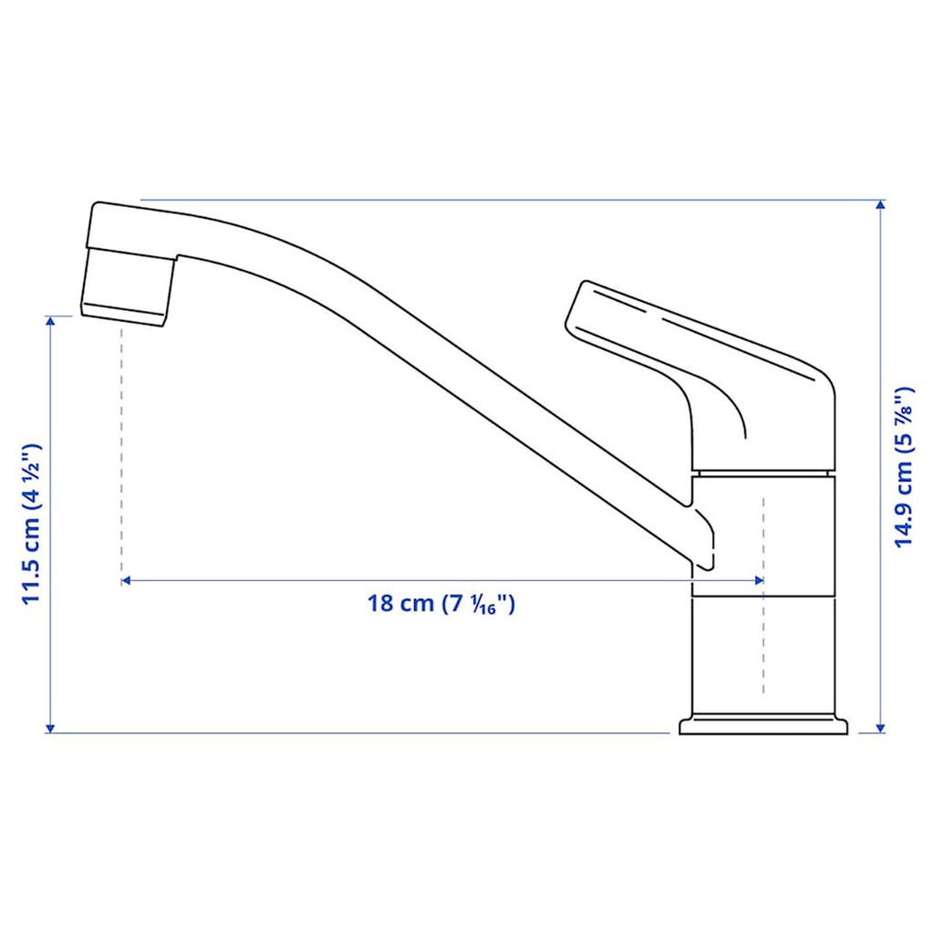 KALLSJON pillar tap, chrome-plated