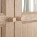 OXBERG panel / glass door, oak effect, 40x192 cm