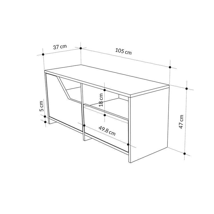 Carsıbası OAK - WHITE SHOE STORAGES