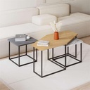 Goynuk OAK - RETRO GREY - CARRARA COFFEE TABLES