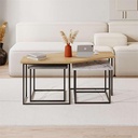 Goynuk OAK - RETRO GREY - CARRARA COFFEE TABLES