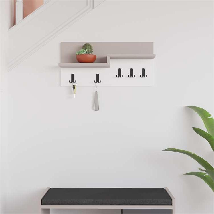 Gurgentepe LIGHT MOCHA - WHITE COAT HOOKS