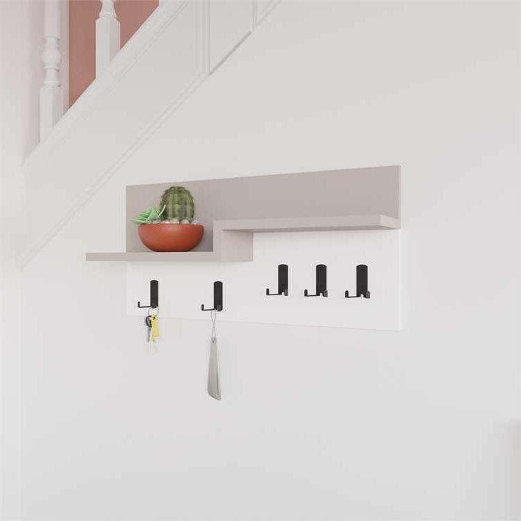 Gurgentepe LIGHT MOCHA - WHITE COAT HOOKS