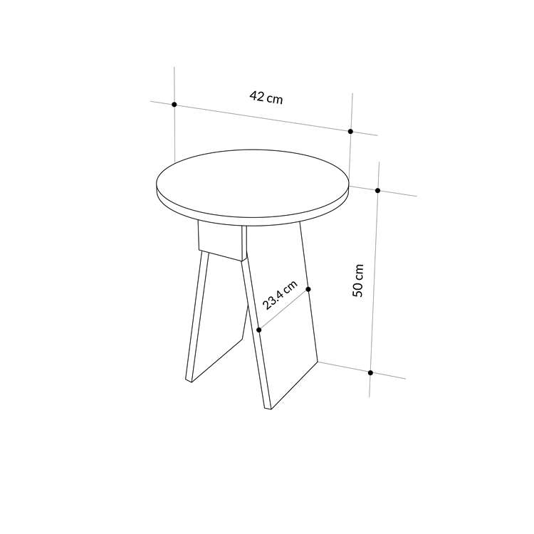 Ilgaz RETRO GREY SIDE TABLES