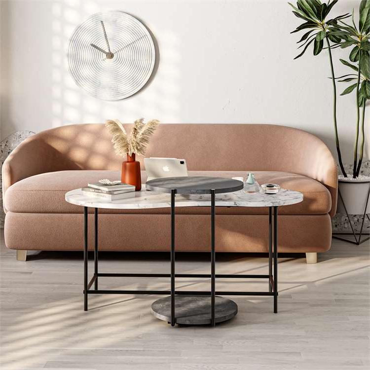 Isıklar CARRARA - RETRO GREY COFFEE TABLES