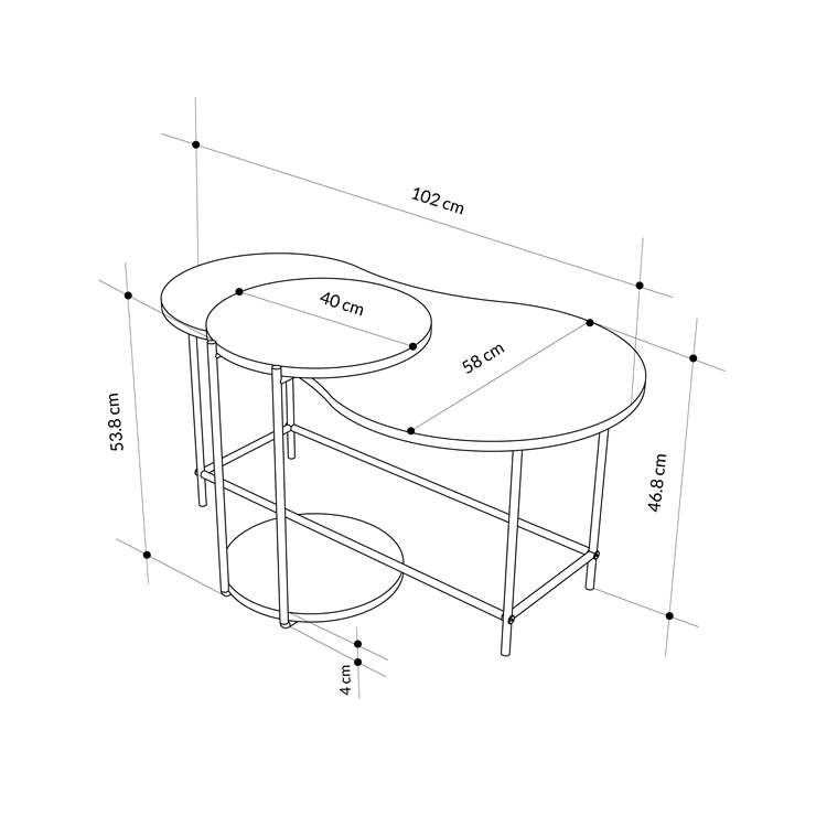 Isıklar CARRARA - RETRO GREY COFFEE TABLES