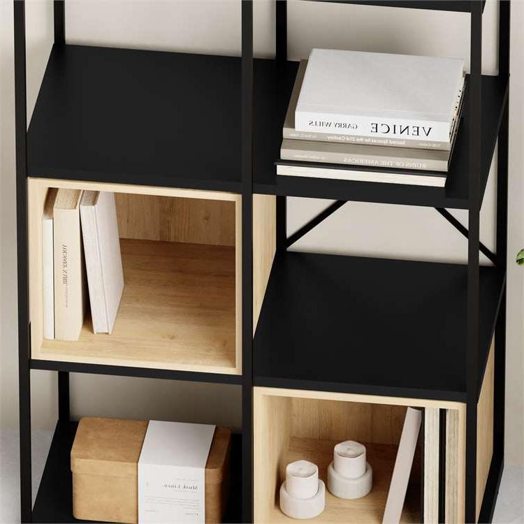 Kale SILKY BLACK - OAK BOOKCASES