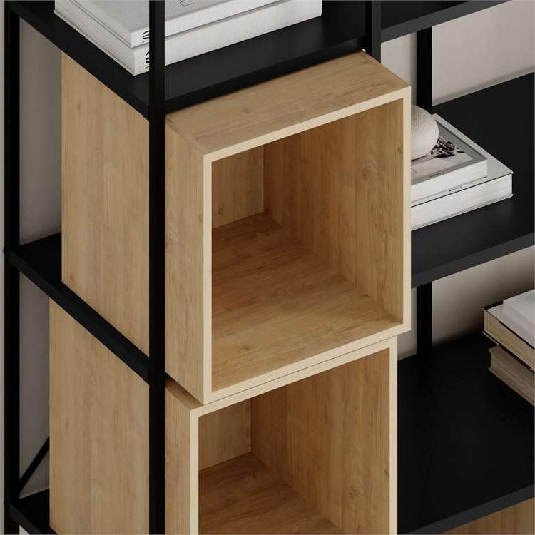 Kale SILKY BLACK - OAK BOOKCASES