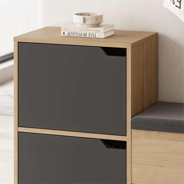 Kavak OAK - ANTHRACITE SHOE STORAGES