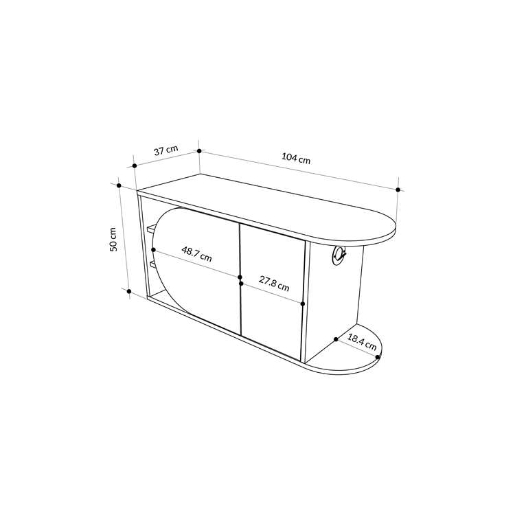 Keciborlu OAK - WHITE SHOE STORAGES