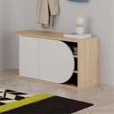 Keciborlu OAK - WHITE SHOE STORAGES