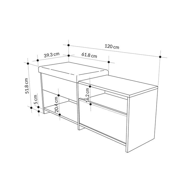 Macka OAK SHOE STORAGES