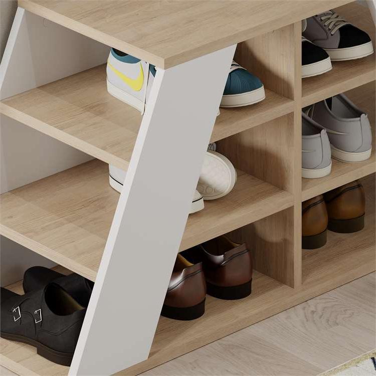 Ovaeymir OAK - WHITE SHOE STORAGES