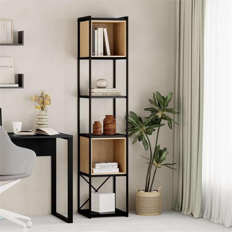 Savuca SILKY BLACK - OAK BOOKCASES