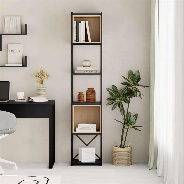 Savuca SILKY BLACK - OAK BOOKCASES