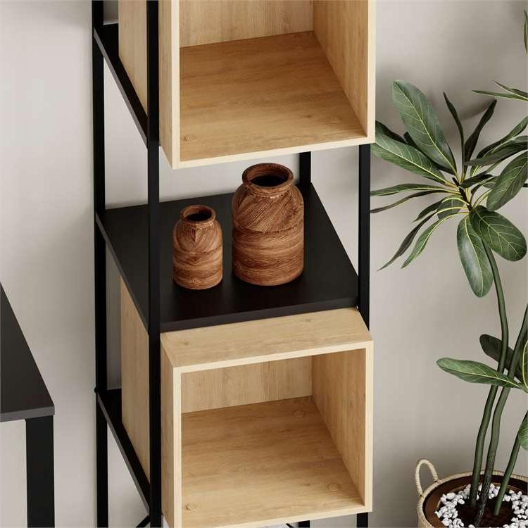 Savuca SILKY BLACK - OAK BOOKCASES