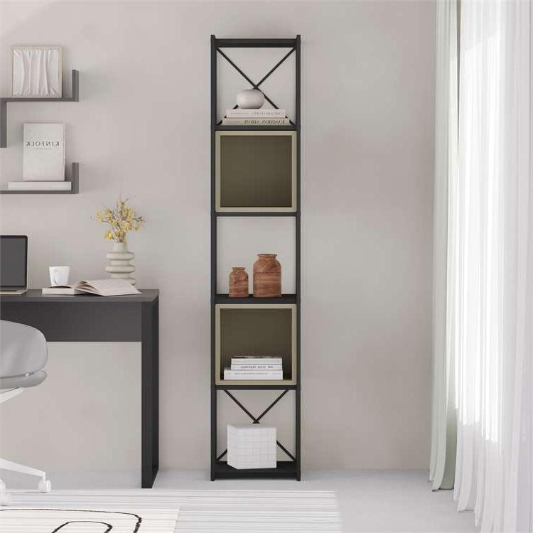 Yurtbası BLACK WOOD - ASH GREEN BOOKCASES