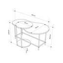 Isıklar CARRARA - OAK COFFEE TABLES