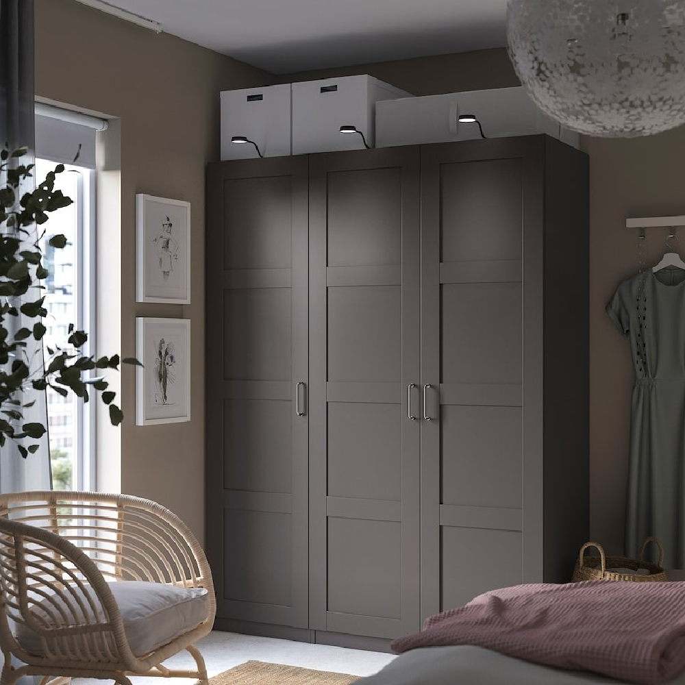 BERGSBO Door, Dark Grey, 50x195 cm