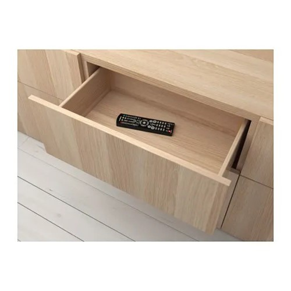 IKEA BESTA Drawer Frame white stained oak effect 60x15x40 cm