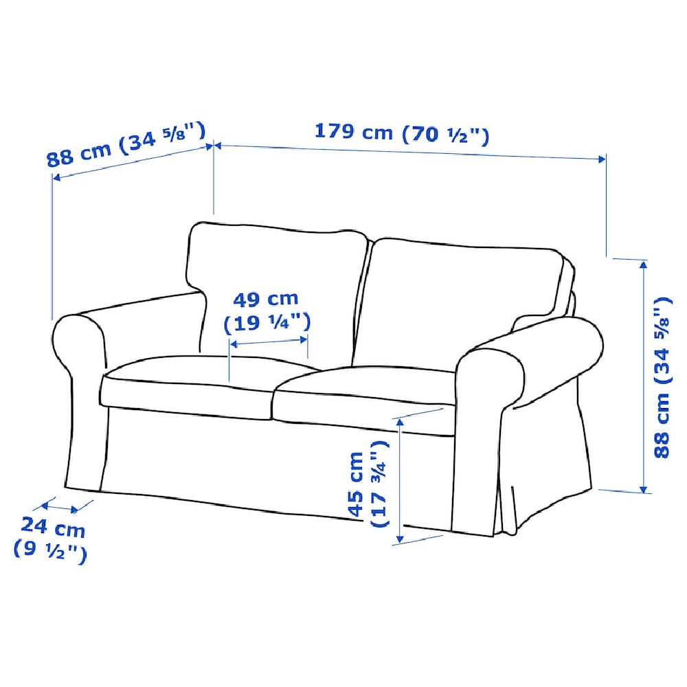 IKEA EKTORP 2-seat sofa Kilanda light beige