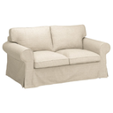 IKEA EKTORP cover for 2-seat sofa Kilanda light beige (cover only)