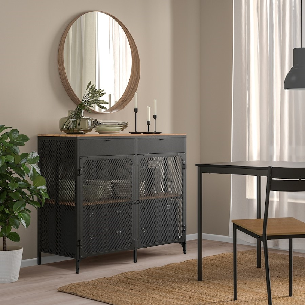 IKEA FJALLBO sideboard black