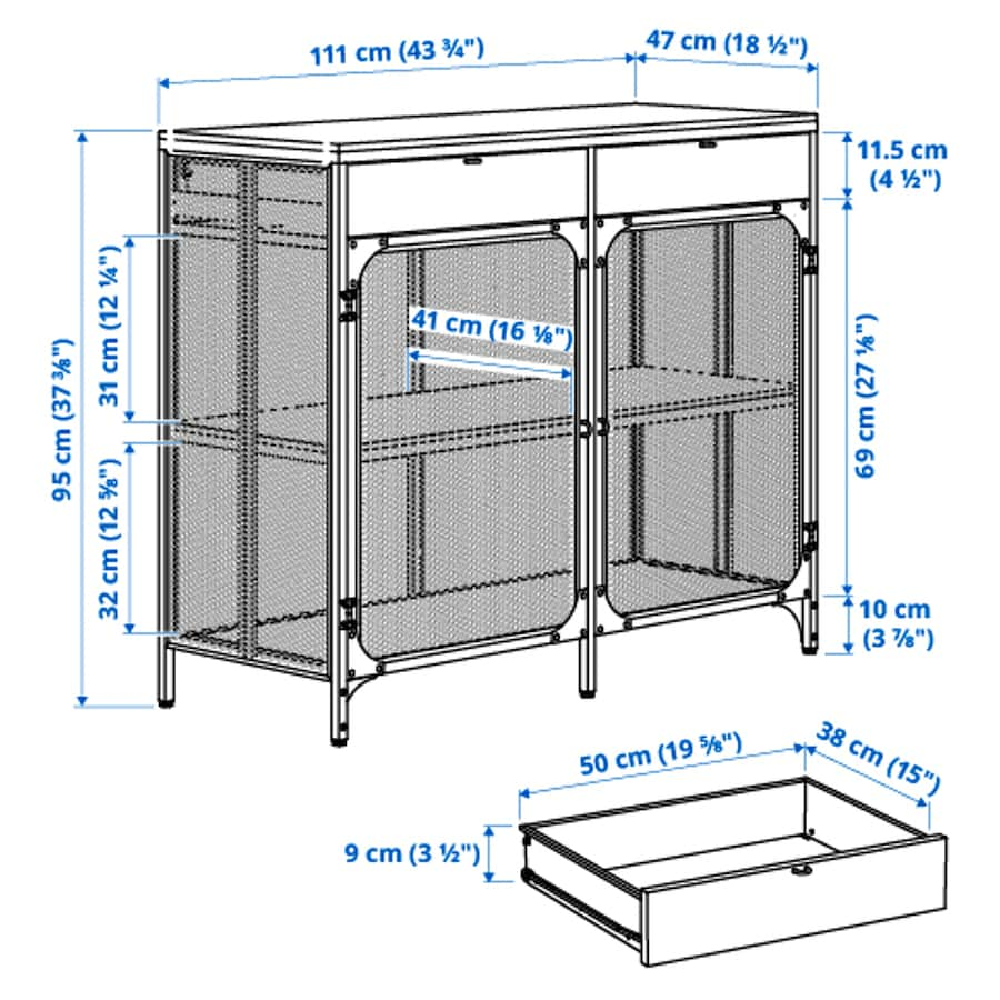 IKEA FJALLBO sideboard black