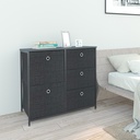 Idiya Grampian drawer storage unit, Black