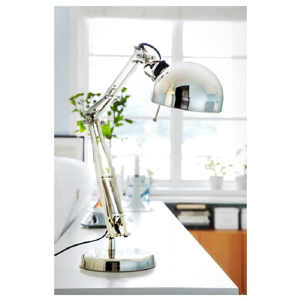 IKEA Forsã… Work Lamp, Nickel-Plated