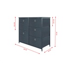Idiya Grampian drawer storage unit, Black