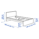 IKEA Malm bed frame, high, white,90x200cm, without slated base