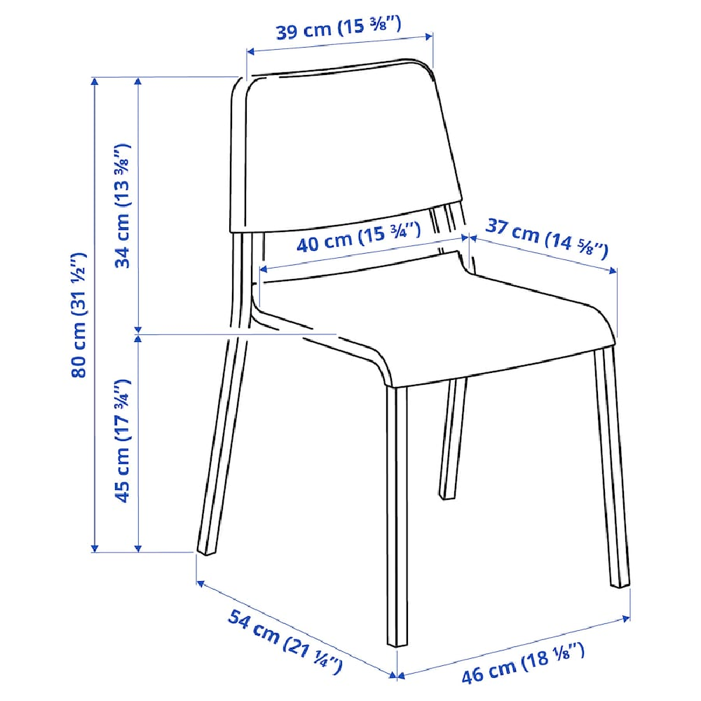 IKEA TEODORES Chair, white