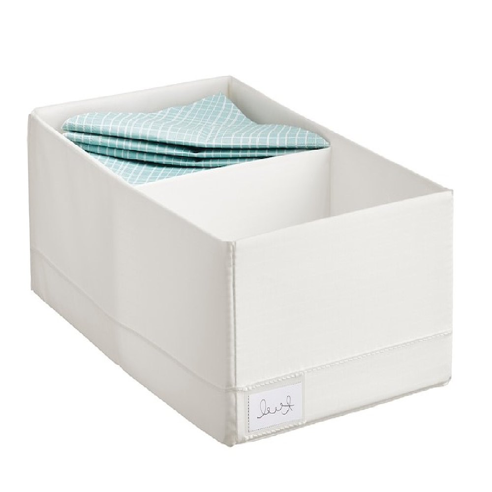 Ikea STUK box with compartments, white, 20x34x10 cm