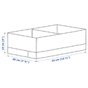 Ikea STUK box with compartments, white, 20x34x10 cm