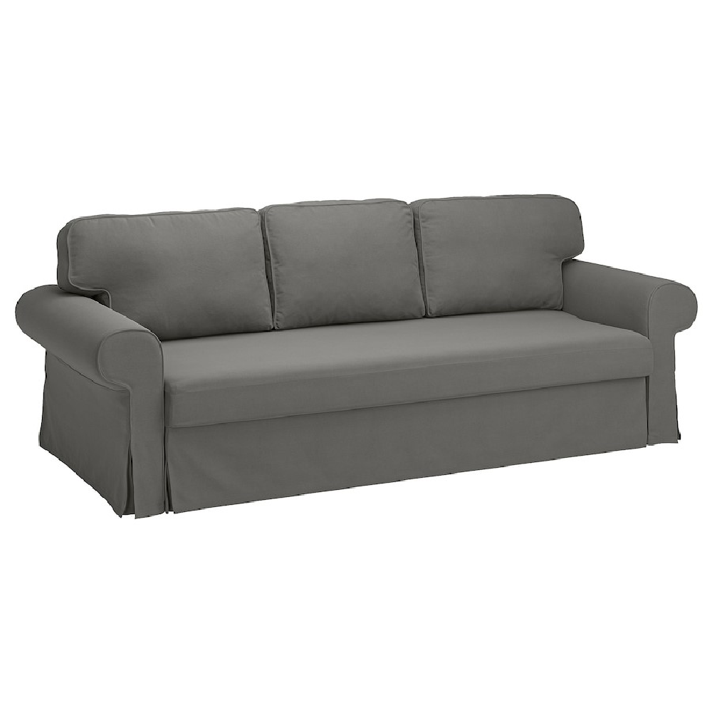 Ikea VRETSTORP cover for 3-seat sofa-bed, Hakebo dark grey