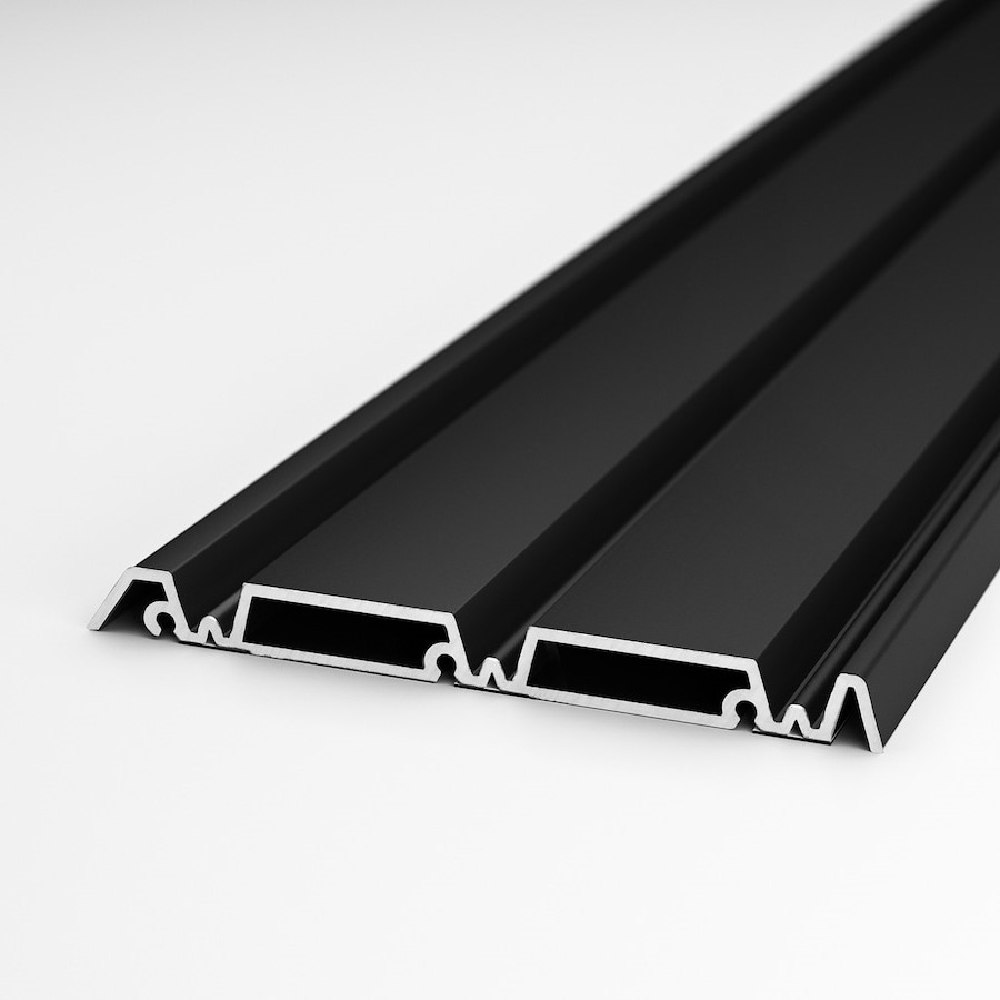 SKYTTA rail for sliding door frame, 3 tracks black